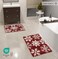LANE LINEN Christmas Bathroom Rugs, Soft Absorbent Premium Bath Rugs for Bathroom Non Slip, 2 Piece Bathroom Rug Set, Washable Bathroom Rugs, Bath Mats for Bathroom (20' x 32'/17' x 24'- Snowflake