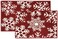 LANE LINEN Christmas Bathroom Rugs, Soft Absorbent Premium Bath Rugs for Bathroom Non Slip, 2 Piece Bathroom Rug Set, Washable Bathroom Rugs, Bath Mats for Bathroom (20' x 32'/17' x 24'- Snowflake