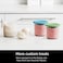 Ninja CREAMi Pints,Compatible with NC299AMZNC300s Series CREAMi Ice Cream Makers, BPA-FreeDishwasher Safe, Color Lids, 1 Pint Each, Clear/Lime/Aqua, XSKPLID2CD, 2 count (Pack of 1