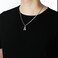 AIAINAGI Soccer Initial A-Z Letter Necklace for Men Soccer Charm Pendant Stainless Steel Silver Chain 22inch Personalized Soccer Gift for Men