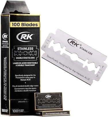 Henson Shaving RK Double Edge Razor Blade - 100 pack - designed for the AL13 (100