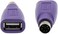 ZZHXSM USB to PS2 Adapter 2PCS Purple USB Female to PS/2 Male Converter Changer Adapter for Mouse Keyboard and Bar Code Scanner, USB Keyboard to PS/2 Adapter