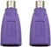ZZHXSM USB to PS2 Adapter 2PCS Purple USB Female to PS/2 Male Converter Changer Adapter for Mouse Keyboard and Bar Code Scanner, USB Keyboard to PS/2 Adapter