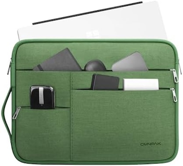 حقيبة Omnpak Surface Pro 9، جراب كمبيوتر محمول مقاس 13 بوصة لأجهزة Surface Pro 11/10/9/8/X/7/7/6/5/4/3، حقيبة Surface Pro 8 مع جيوب متعددة وحزام جانبي، حقيبة حمل كمبيوتر محمول مقاومة للماء