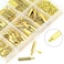 HELIFOUNER 242 Pieces M2.5 Male Female Hex Brass Spacers Standoffs Screws Nuts Assortment Kit, Threaded Pillar for Printed Circuit Board Motherboard