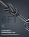 iMangoo USB C Cable 6 ft for Xiaomi 120W HyperCharge Turbo Fast Charging,6A Type C Cable Right Angle Nylon Braided USB-C to USB A Charger for Xiaomi Pad 5 12 Pro 12S Ultra 11T Pro 11 Lite NE,Redmi Not