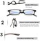 SKYOAK Unbreakable Evolved Flat Folding Reading Glasses, Full Size Blue Light Foldable Portable Readers with Case