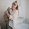 Mushie Organic Cotton Hooded Bath Towel for BabiesToddlers - Soft, Absorbent Towel for Cosy Cuddles After Bath Time, Gentle on Sensitive SkinMoss