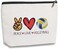 kdxpbpz Volleyball Inspirational Gifts for Women Volleyball Stuff Gifts for Volleyball Players Teams, Birthday Gifts for Women Her Best Friend BFF Bestie Makeup Bag - Peace Love Volleyball