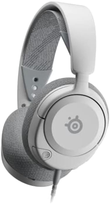 SteelSeries New Arctis Nova 1P Multi System Gaming Headset Hi Fi Drivers 360 DEGREE Spatial Audio Comfort Design Durable Lightweight Noise Cancelling Mic PS5/PS4, PC, Xbox, Switch White, Wired