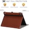 جراب ZtotopCases لجهاز iPad من الجيل العاشر، مقاس 10.9 بوصة، إصدار 2022، غطاء جلدي فاخر للأعمال مع خاصية التشغيل/الإيقاف التلقائي، غطاء متعدد الزوايا مع حامل قلم، بني