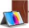 جراب ZtotopCases لجهاز iPad من الجيل العاشر، مقاس 10.9 بوصة، إصدار 2022، غطاء جلدي فاخر للأعمال مع خاصية التشغيل/الإيقاف التلقائي، غطاء متعدد الزوايا مع حامل قلم، بني