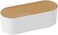 D-Line Cable Management Box, Power Strip Holder, Floor Outlet Hiders, Desk Cord Organizer, Cover TV Wires, Wire Storage, Extension Hider, Office Concealer for Cords - Small, Wood-Effect Lid