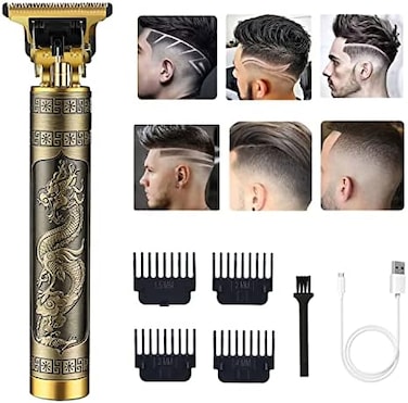 RQTYBUI Hair Clippers for Men, Cordless Electric Hair Trimmer Rechargeable Beard Trimmer Shaver, Electric T Blade Trimmer Zero Gapped Edgers Hair Cutting Kit with Guide Combs(Dragon