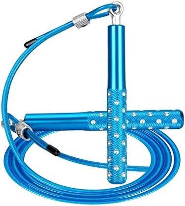 Wastou Jump Rope, Speed Jumping Rope for Training Fitness Exercise, Adjustable Adults Workout Skipping Rope for Men, Women, Kids, Girls
