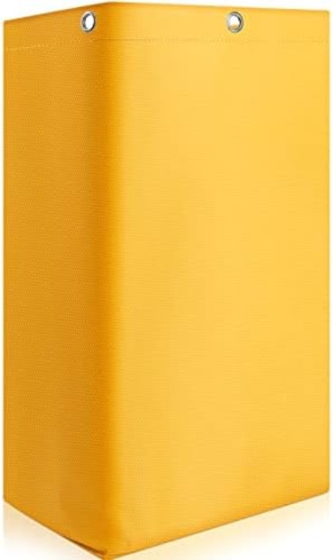 Amylove Replacement Janitorial Cart Bag High Capacity Cleaning Cart Bag Janitorial Supplies Waterproof Housekeeping Cart Cleaning Bags for Housekeepers Janitor Cart Bag, 16x11x27 In, Yellow (1 Pc