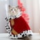 عباءة فرو فاخرة من Lovelyshop Pet Serial للكلاب والقطط، مثالية لأزياء الهالوين، ولأزياء التنكر للملوك والملكات والأمراء والأمراء (صغير، أحمر)