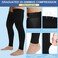 Zhanmai 2 Pairs Thigh High Men's Compression Socks 20-30 mmHg Compression Stocking with Silicone Grip over Knee Length Men's Dress Socks for Swelling Black (Ankle Style, X-Large, Black, as the picture