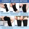 Zhanmai 2 Pairs Thigh High Men's Compression Socks 20-30 mmHg Compression Stocking with Silicone Grip over Knee Length Men's Dress Socks for Swelling Black (Ankle Style, X-Large, Black, as the picture