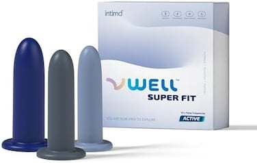 مجموعة تمارين توسيع قاع الحوض من السيليكون IntiMD VWELL Super FIT مقاس XL كبير جدًا بتقنية Active Technology (نظام من 3 مجموعات)
