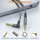 MCSPER 3.5mm to 2.5mm Aux Audio Cable (6.6FT, 90 Degree Right Cord Compatible with Bose 700 QuietComfort QC45 QC35II QC35 QC25 Noise Cancelling Headphones, JBL E45BT E55BT E65BTNC Bluetooth Earphone(G