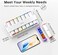 KOVIUU Weekly Pill Organizer, Large Travel Pill Box 7 Day, 2 Times a Day Pill Case with Rotatable Handle, Am Pm Daily Pill Holder Container for Vitamin, Medicine, Supplement, Fish Oil, White Pillbox