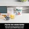 Ninja Creami Deluxe Pints 2 Pack, Compatible with NC500 Series Creami Deluxe Ice Cream Makers, Genuine Ninja Pint, BPA-FreeDishwasher Safe, Color Lids, 1 Pint Each, Clear/Coral/Yellow, XSKPNTLD2​