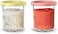 Ninja Creami Deluxe Pints 2 Pack, Compatible with NC500 Series Creami Deluxe Ice Cream Makers, Genuine Ninja Pint, BPA-FreeDishwasher Safe, Color Lids, 1 Pint Each, Clear/Coral/Yellow, XSKPNTLD2​