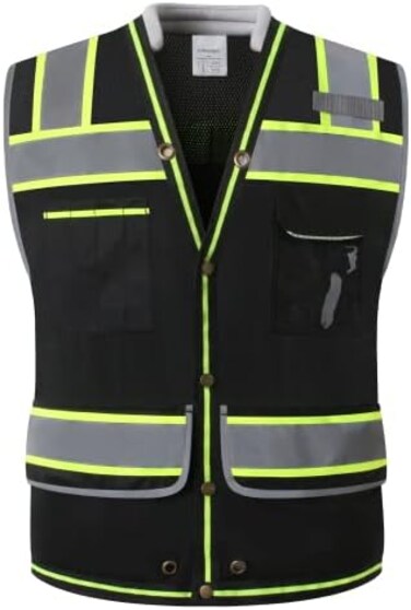 LOHASPRO Safety Vest High Visibility - Mesh Reflective Vest with PocketsZipper for Men Women,ANSI/ISEA Standard