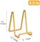 DIDUDIDU 4.5 inch Metal Plate Stands - 3 Pack - Gold Iron Easels for Display PicturesPhoto FramesBookDecorative PlatesPlaque