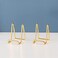 DIDUDIDU 4.5 inch Metal Plate Stands - 3 Pack - Gold Iron Easels for Display PicturesPhoto FramesBookDecorative PlatesPlaque