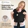 KeaBabies D-Lite Baby Sling - D-Lite Elastic Baby Sling Newborn, Easy to Put on Baby Carrier Newborn from Birth, Ring Carrier Baby Sling Without Tying (Trendy Black