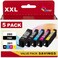 خراطيش حبر أوبينكي 280 و281 XXL بديلة لخراطيش كانون 280 و281 (PGI-280XXL وCLI-281XXL) لطابعات بيكسما TR8520 وTR8620 وTS8220 وTR8600 وTR7520 وTS8300 وTR8500 وTS9120 وTS9520 وTS6120 (عبوة من 5 خراطيش)