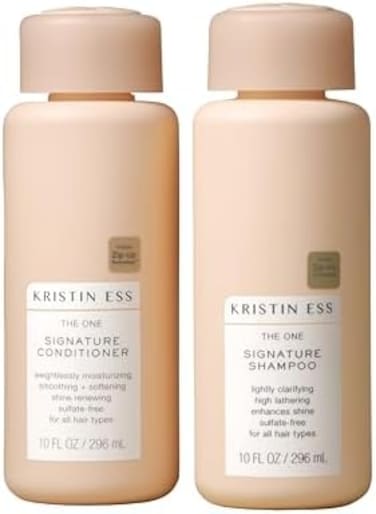 Kristin Ess Hair Signature Hydrating Salon Shampoo and Conditioner Set for SoftnessShineAvocadoCastor OilLight ClarifyingShine Renewing for Dry Damaged HairSulfate FreeColor Safe