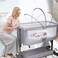 Beberoad Love Mosquito Net Bassinet Cover Bi-Directional Zipper for Crib, Bedside Bed, Travel Crib (White