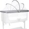 Beberoad Love Mosquito Net Bassinet Cover Bi-Directional Zipper for Crib, Bedside Bed, Travel Crib (White