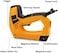 Hoteche Electric Brad Nailer/Stapler - 2-in-1 Power Staple GunNail Gun for WoodworkingUpholstery - Includes 100Pcs 19/32-Inch Brad Nails400Pcs 3/8-Inch Staples