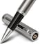 BEILUNER Luxury Silver Grey Rollerball Pen with Chrome Trim, Schmidt Ink Refill, Gift Case, Best for Men's Executive Office, Unisex