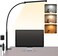 Voncerus AONELAS LED Desk lamp with Clamp,Eye-Caring Clip on Lights for Home Office,3 Modes 10 Brightness,Long Flexible Gooseneck,Metal,Swing Arm Architect Task Table Lamps with USB Adapter,Black