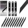 Beaditive Detail Craft Knife Blades (30 pcs- 30 Degree Snap-Off Utility Knife Blade - Art, Craft, Model Making (Ultra Sharp Black