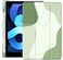 جراب MAYCARI بتصميم خطوط تجريدية باللون الأخضر الزيتوني لجهاز iPad مقاس 10.2 بوصة (موديلات 2021/2020/2019) مع حامل قلم، جراب حماية أنيق لأجهزة iPad من الجيل التاسع/الثامن/السابع مصنوع من مادة TPU ناعم
