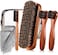 ZJoey 7 Pcs Horsehair Shine Shoes Brush Kit Polish Dauber Applicators Cleaning Leather Shoes Boots Care Brushes Suede Cleaner Brush with Microfiber Shoe Cloth(7 Pcs Style C
