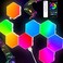 TISOFU Hexagon Lights (8 PackLED Wall Panels: RGB Gaming Lights with APP Smart Modular Panel Hex Tiles Push Glide Expansion Shapes Lights