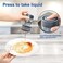 SUBEKYU Dish Brush with Soap Dispenser, Kitchen Dish Scrubbers Set with Draining Tray for Washing Dishes/Pots, Grey, Set of 2