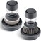 SUBEKYU Dish Brush with Soap Dispenser, Kitchen Dish Scrubbers Set with Draining Tray for Washing Dishes/Pots, Grey, Set of 2
