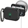 Spigen Mag Armor Mag Fit designed for Airpods Pro 2nd Generation case compatible with MagSafe Airpods Pro 2 case cover with Keychain (Magnets Embedded- Matte Black