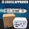 موزع طاقة معتمد من Cruise On Cruise، مقاوم للارتفاع المفاجئ للتيار [6 منافذ] USB-A، USB-C، منفذ قياسي، مناسب لجميع سفن الرحلات البحرية من Carnival وRoyal Caribbean وNCLA