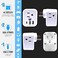 موزع طاقة معتمد من Cruise On Cruise، مقاوم للارتفاع المفاجئ للتيار [6 منافذ] USB-A، USB-C، منفذ قياسي، مناسب لجميع سفن الرحلات البحرية من Carnival وRoyal Caribbean وNCLA
