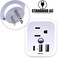 موزع طاقة معتمد من Cruise On Cruise، مقاوم للارتفاع المفاجئ للتيار [6 منافذ] USB-A، USB-C، منفذ قياسي، مناسب لجميع سفن الرحلات البحرية من Carnival وRoyal Caribbean وNCLA