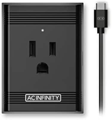 قابس ومحول مقبس تحكم AC Infinity UIS لتوصيل وحدات التحكم الذكية UIS بأجهزة المقابس